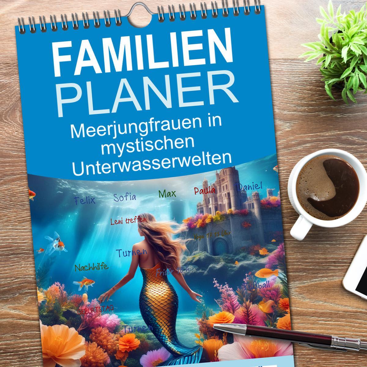 Bild: 9783457187876 | Familienplaner 2025 - Meerjungfrauen in mystischen...