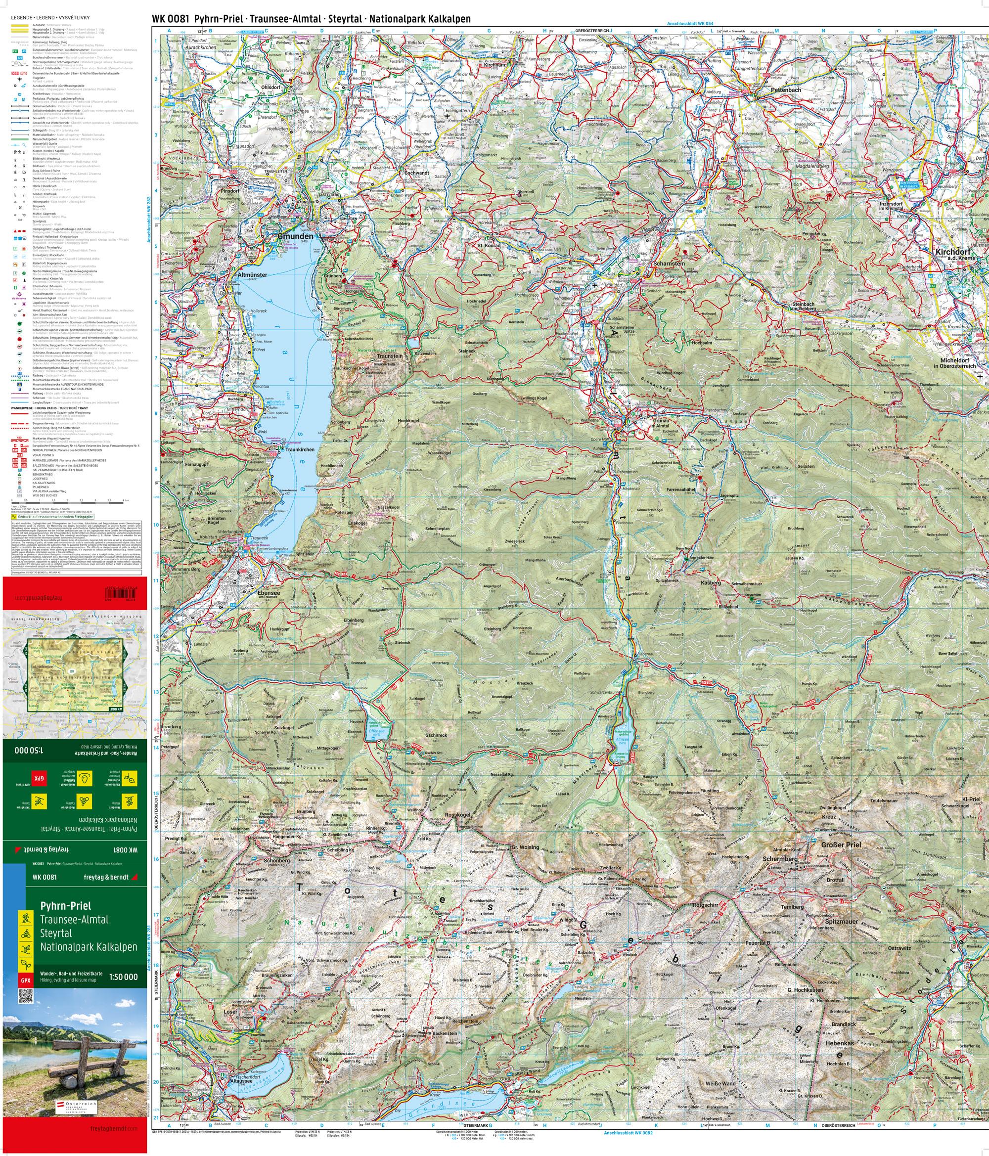 Bild: 9783707919387 | Pyhrn-Priel, Wander-, Rad- und Freizeitkarte 1:50.000, freytag &amp;...