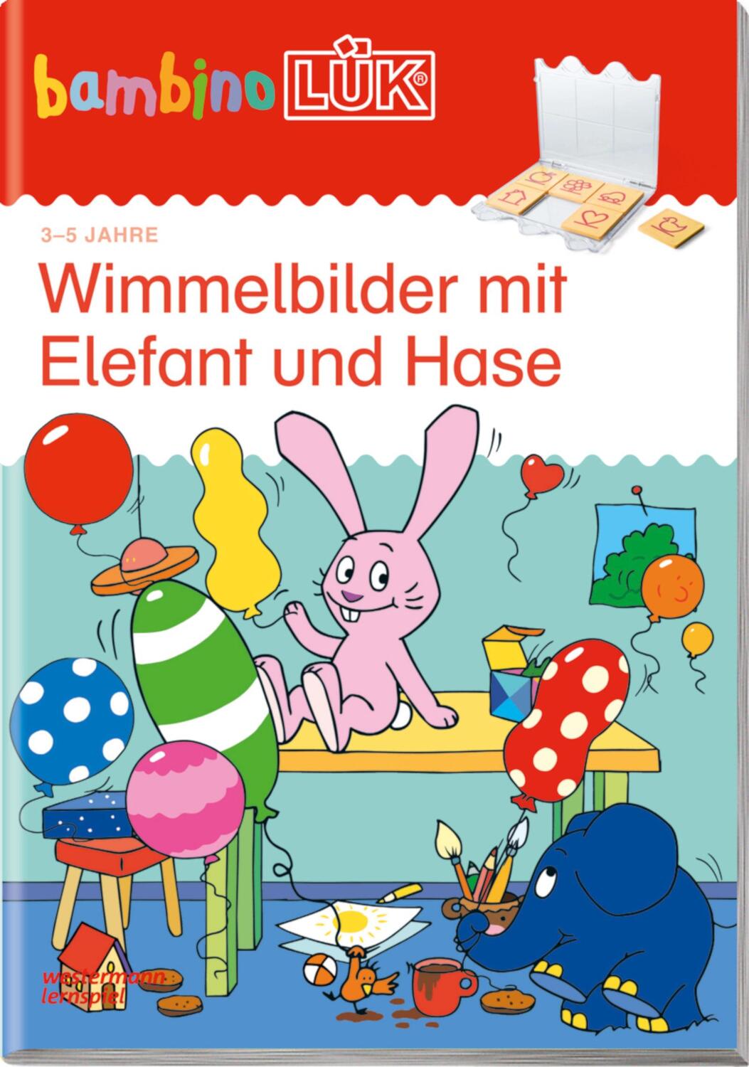 Cover: 9783837776713 | bambinoLÜK. Wimmelbilder mit Elefant und Hase | Michael Junga | 2018