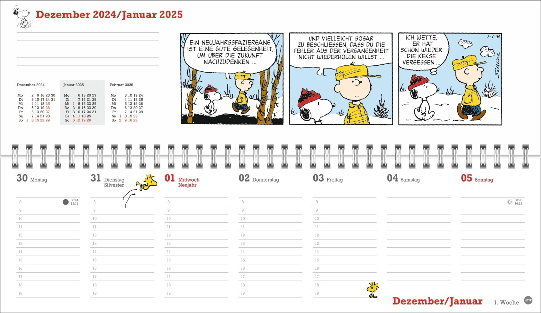 Bild: 9783756406555 | Peanuts Wochenquerplaner 2025 | Kalender | Spiralbindung | 112 S.