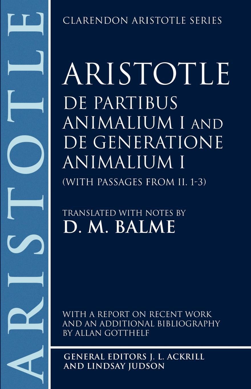 Cover: 9780198751281 | de Partibus Animalium I and de Generatione Animalium I | Taschenbuch