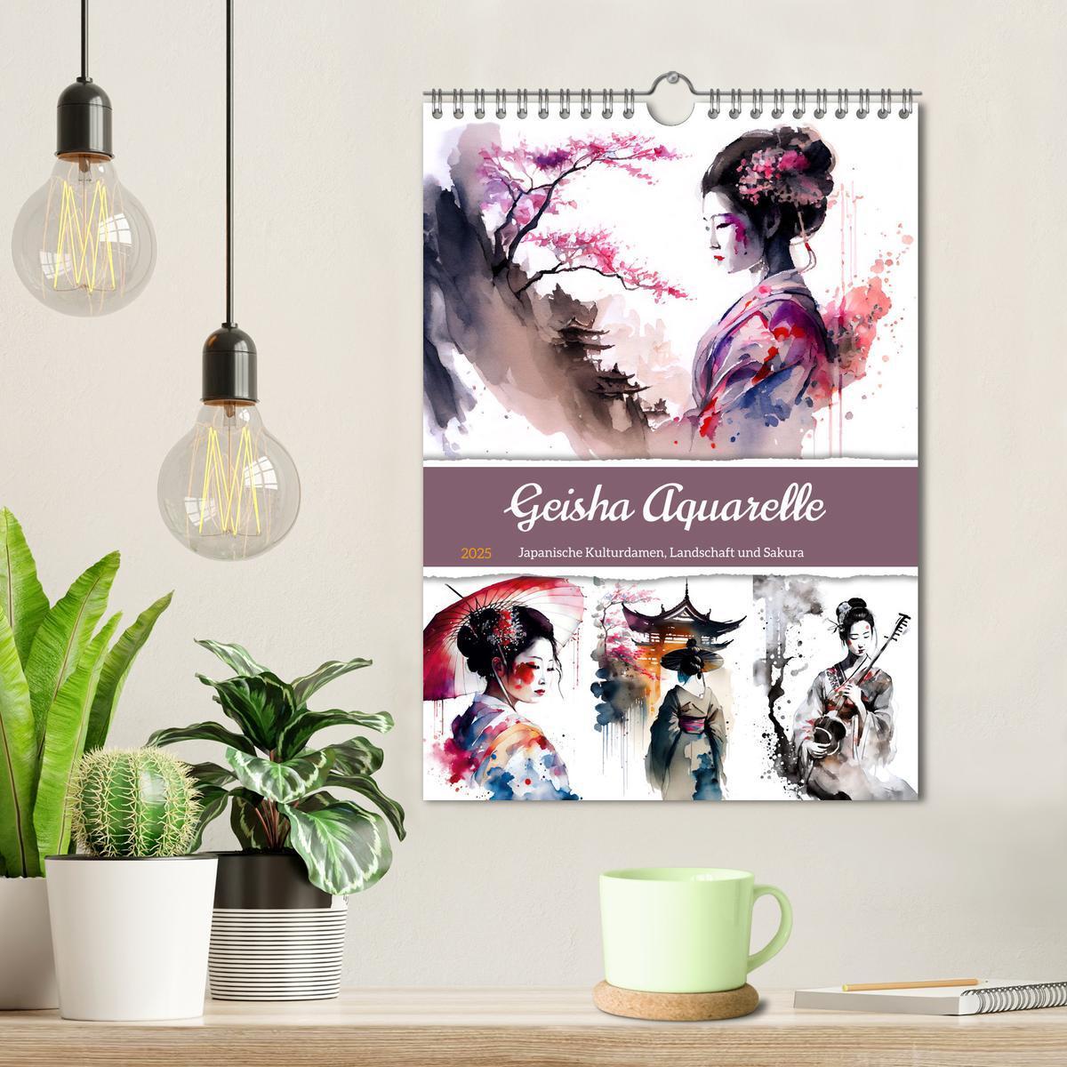 Bild: 9783435885862 | Geisha Aquarelle - Japanische Kulturdamen, Landschaft und Sakura...