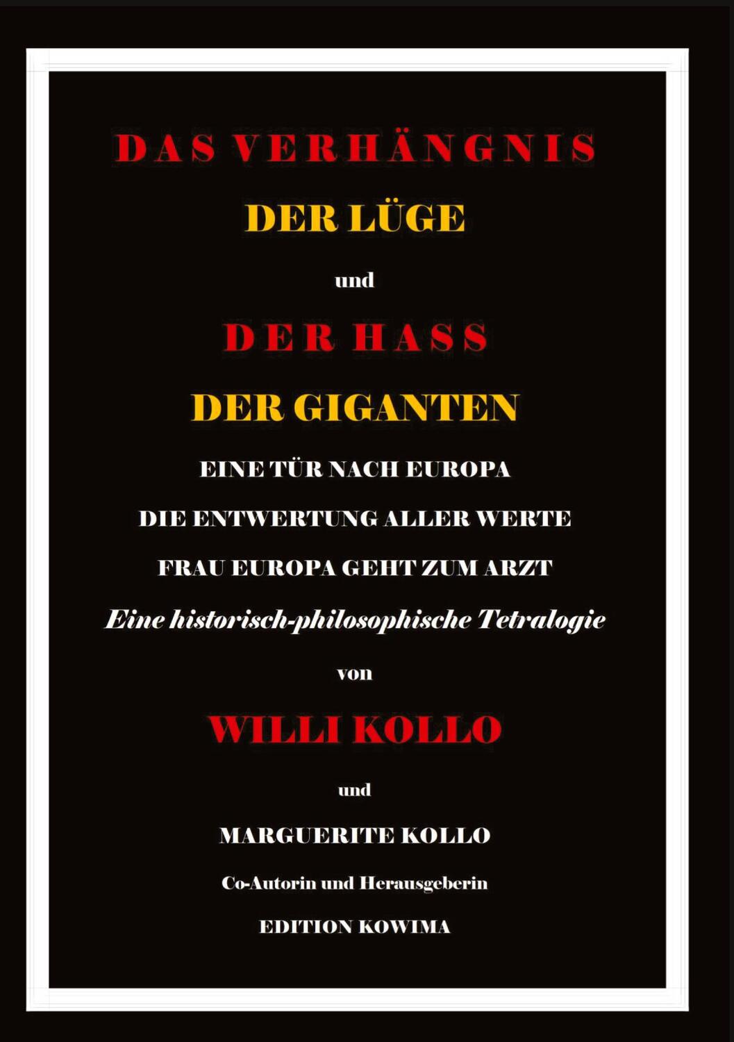 Cover: 9783384133366 | LÜGE und HASS | Historisch-philosophische Tetralogie | Kollo | Buch