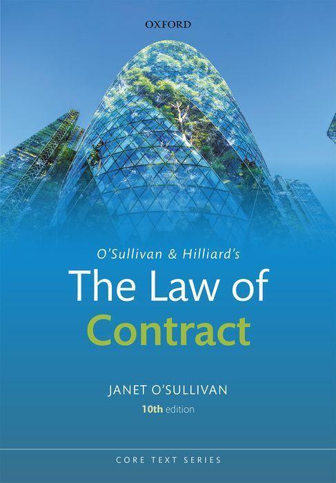 Cover: 9780192856555 | O'Sullivan &amp; Hilliard's The Law of Contract | Janet O'Sullivan | Buch