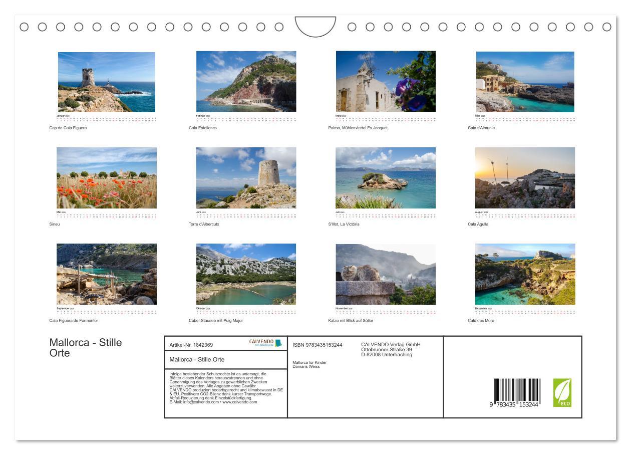 Bild: 9783435153244 | Mallorca - Stille Orte (Wandkalender 2025 DIN A4 quer), CALVENDO...