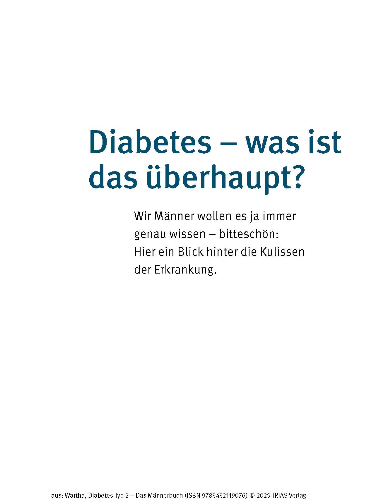 Bild: 9783432119076 | Diabetes Typ 2 - Das Männerbuch | Andreas Wartha | Taschenbuch | 2025