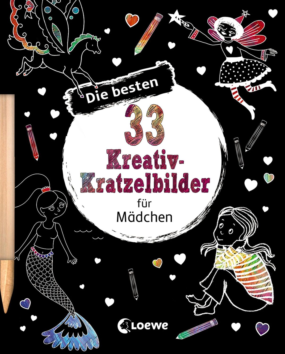 Cover: 9783743207356 | Die besten 33 Kreativ-Kratzelbilder für Mädchen | Loewe Kratzel-Welt