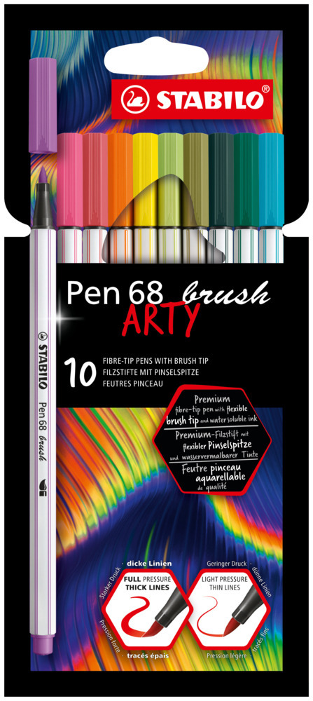 Cover: 4006381584111 | STABILO Pen 68 brush 10er Kartonetui ARTY neue Farben | In Karton