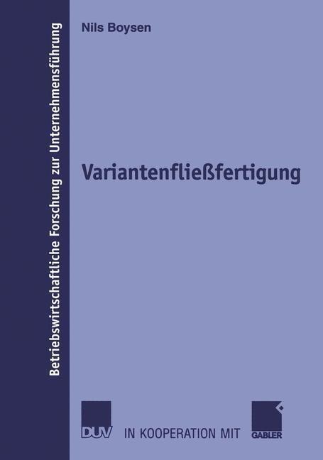 Cover: 9783835000582 | Variantenfließfertigung | Nils Boysen | Taschenbuch | Paperback | xix