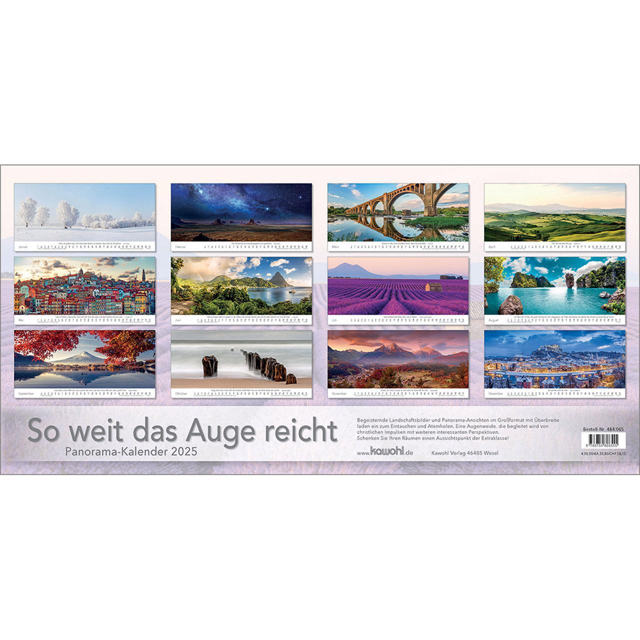 Bild: 9783754806555 | So weit das Auge reicht 2025 | Panoramakalender | Kalender | 14 S.