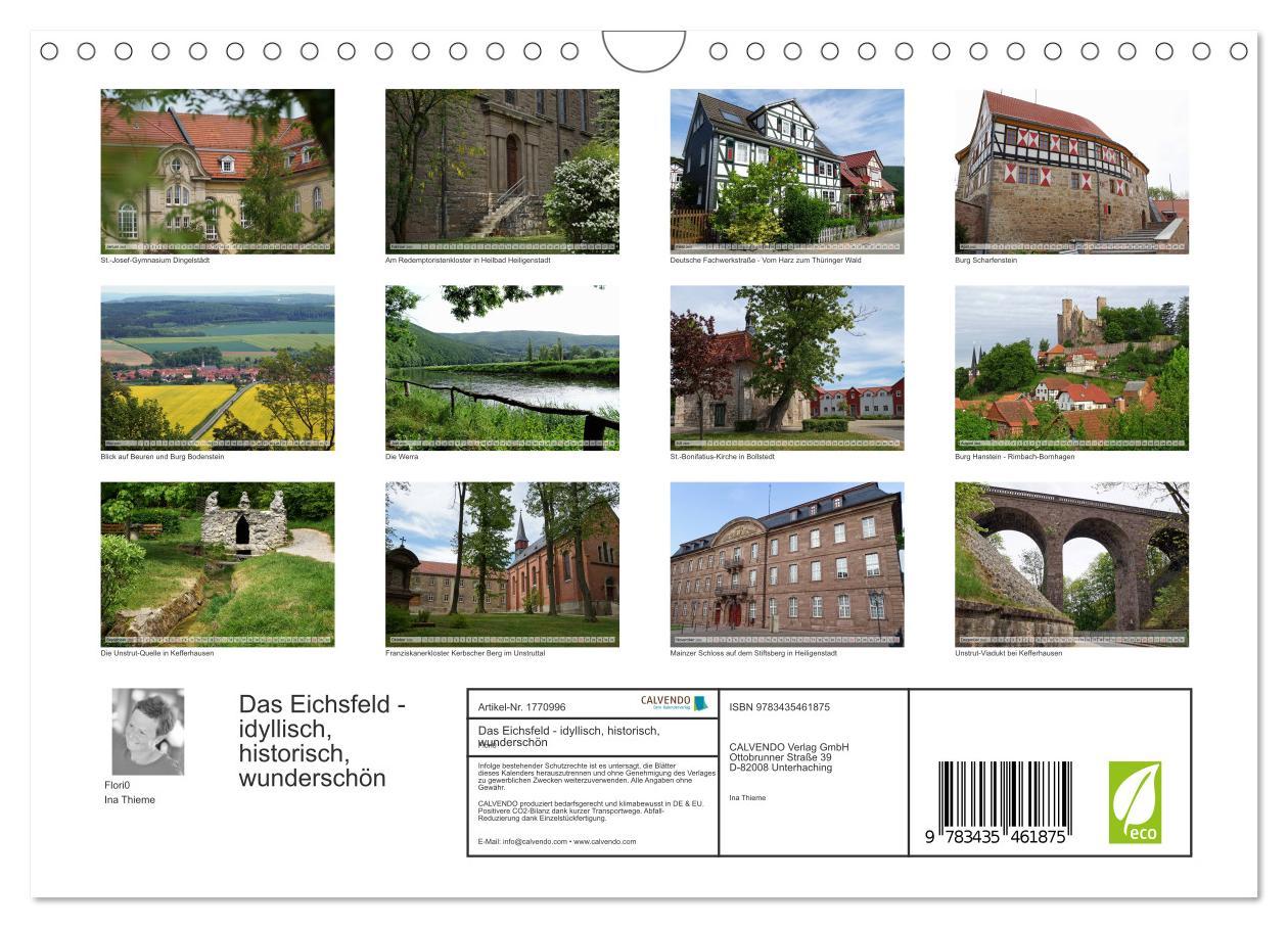 Bild: 9783435461875 | Das Eichsfeld - idyllisch, historisch, wunderschön (Wandkalender...