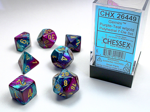 Cover: 709619015046 | Gemini® Polyhedral Purple-Teal/gold 7-Die Set | deutsch | Chessex