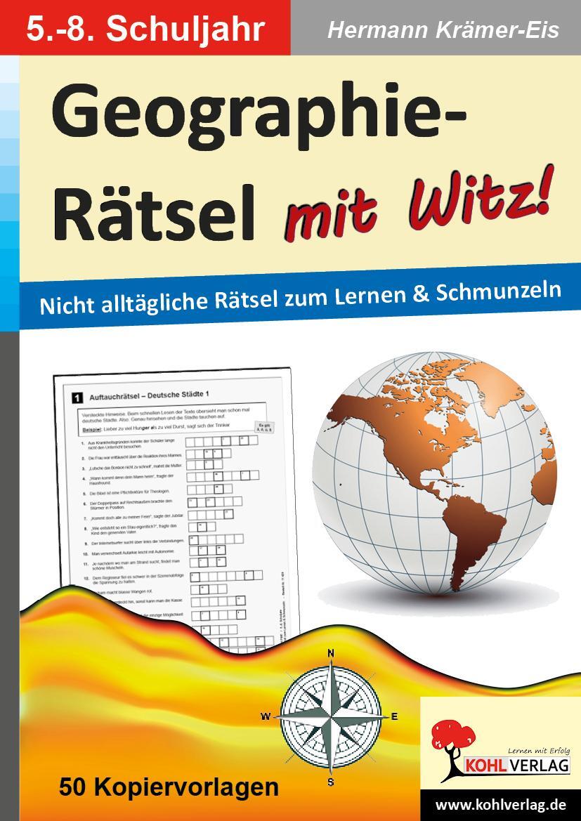 Cover: 9783955130091 | Geographie-Rätsel mit Witz! - 5.-8. Schuljahr | Hermann Krämer-Eis