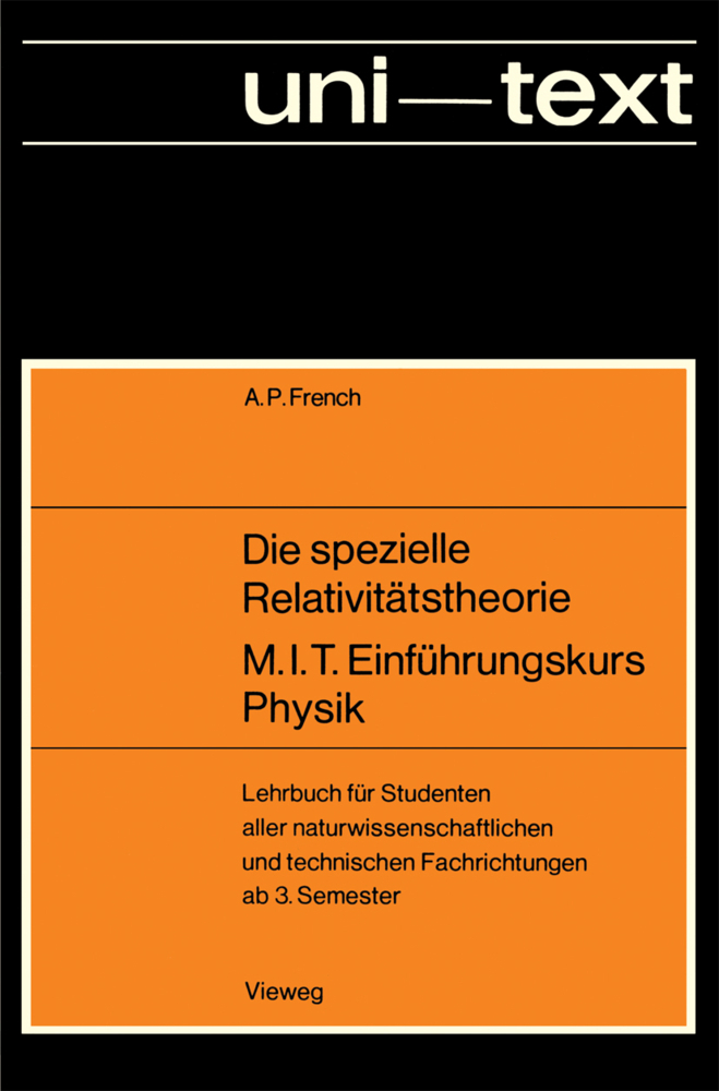 Cover: 9783528035464 | Die spezielle Relativitätstheorie M.I.T. Einführungskurs Physik | Buch