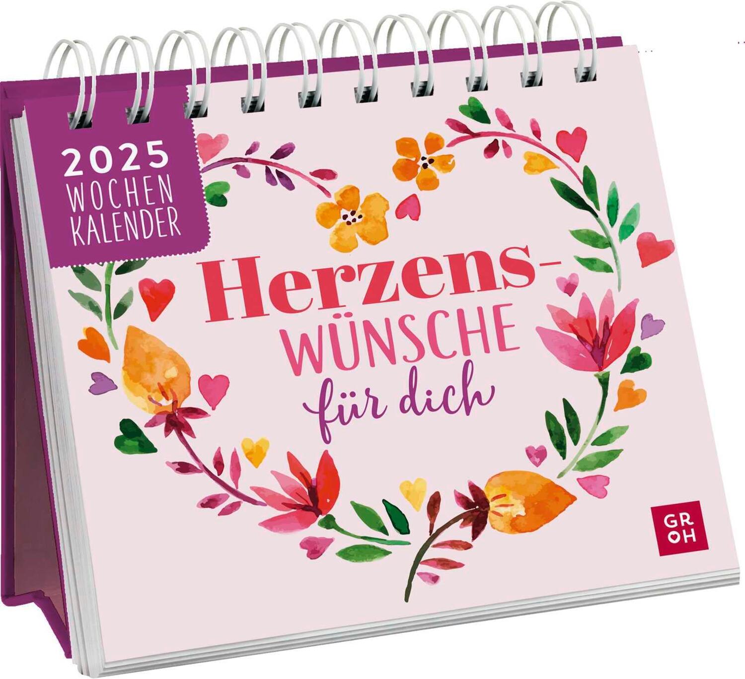 Cover: 4036442012031 | Mini-Wochenkalender 2025: Herzenswünsche für dich | Groh Verlag | 2025