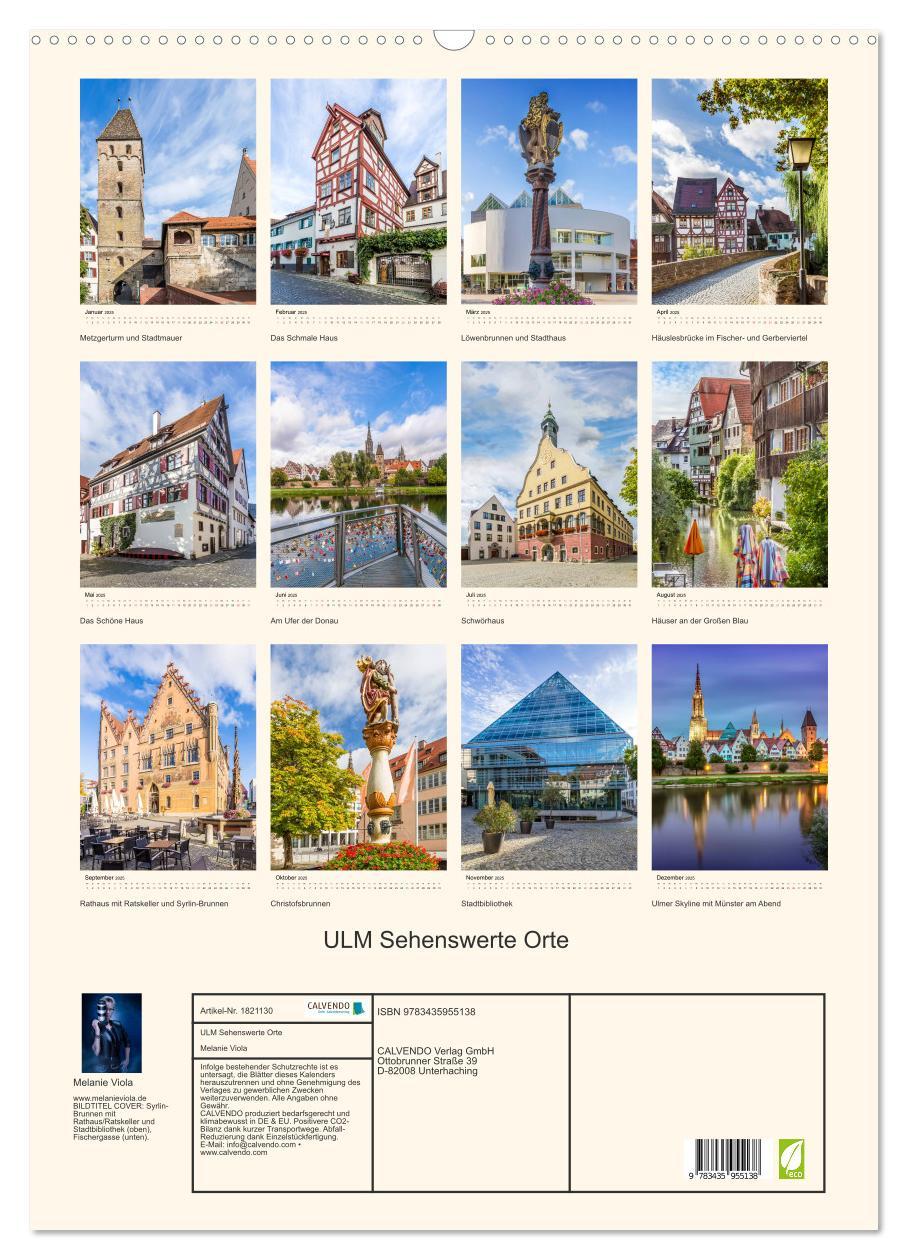 Bild: 9783435955138 | ULM Sehenswerte Orte (Wandkalender 2025 DIN A2 hoch), CALVENDO...