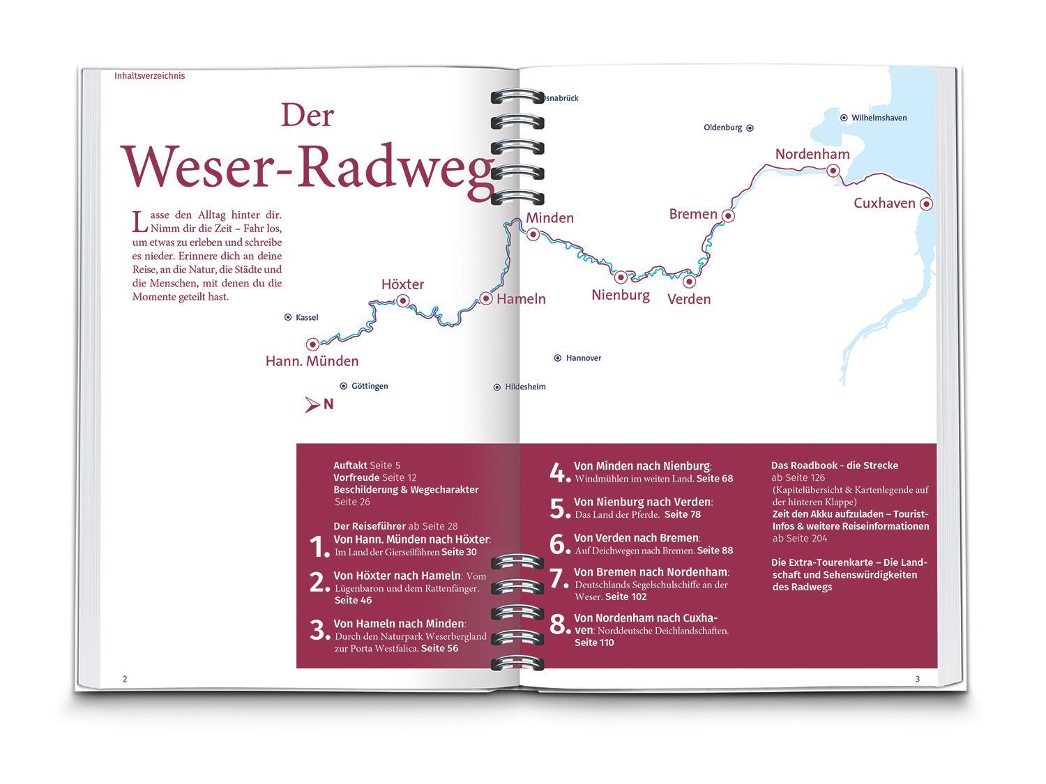 Bild: 9783991217817 | KOMPASS Radreiseführer Weser-Radweg | Taschenbuch | Spiralbindung