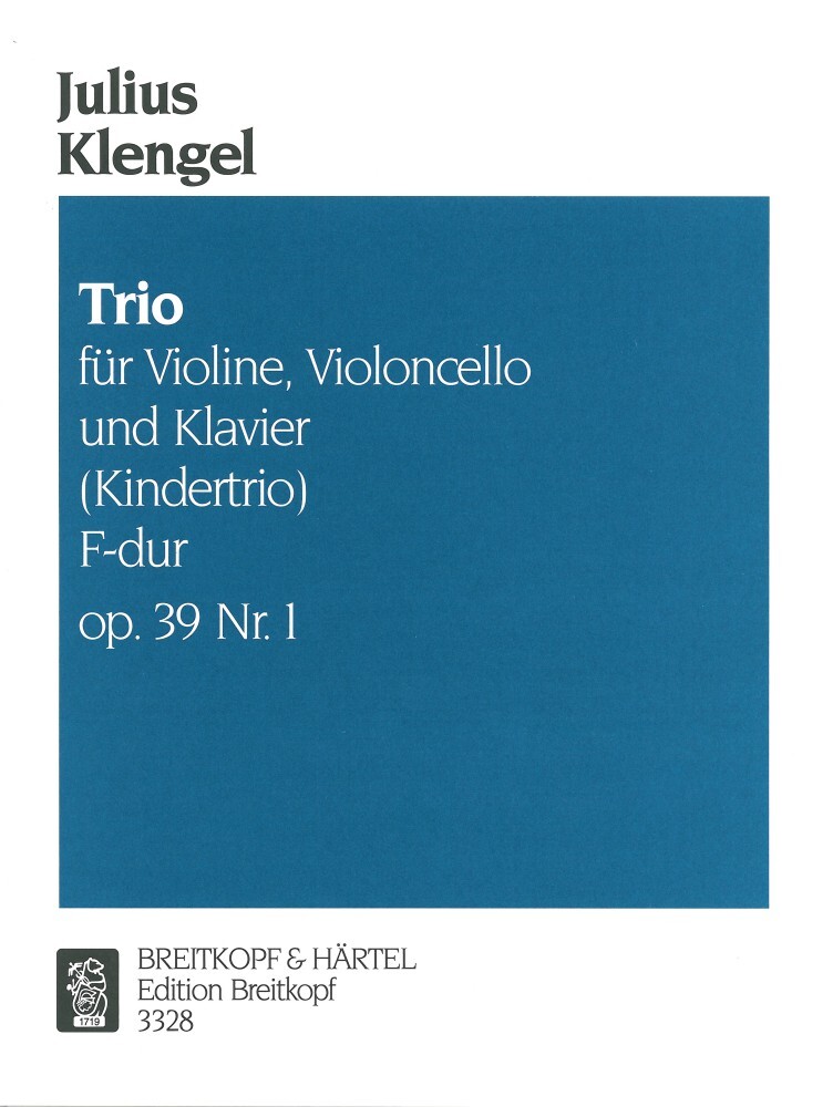 Cover: 9790004161678 | Kindertrio F-dur op. 39, Nr. 1 | Einzelstimmen | Julius Klengel | Buch