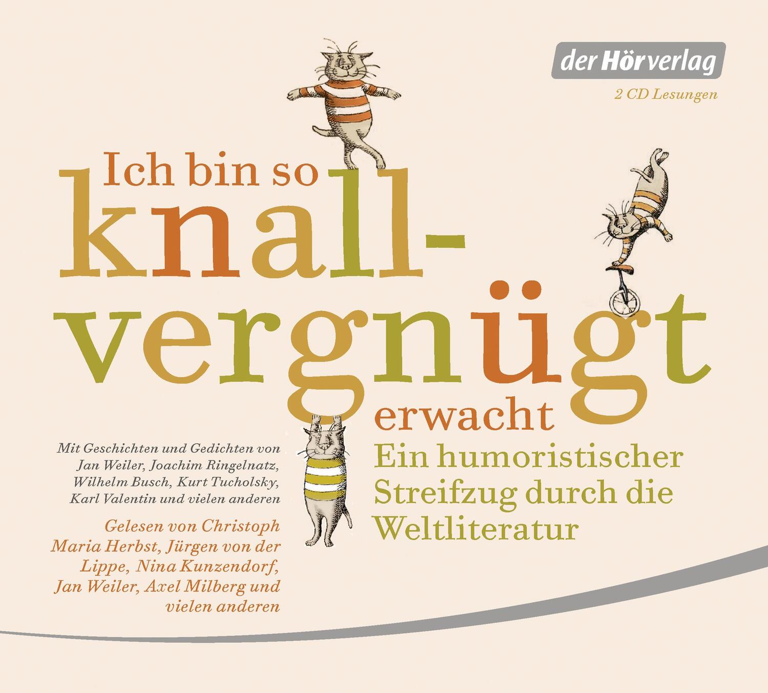 Cover: 9783844519549 | Ich bin so knallvergnügt erwacht. 2 CDs | Joachim Ringelnatz (u. a.)