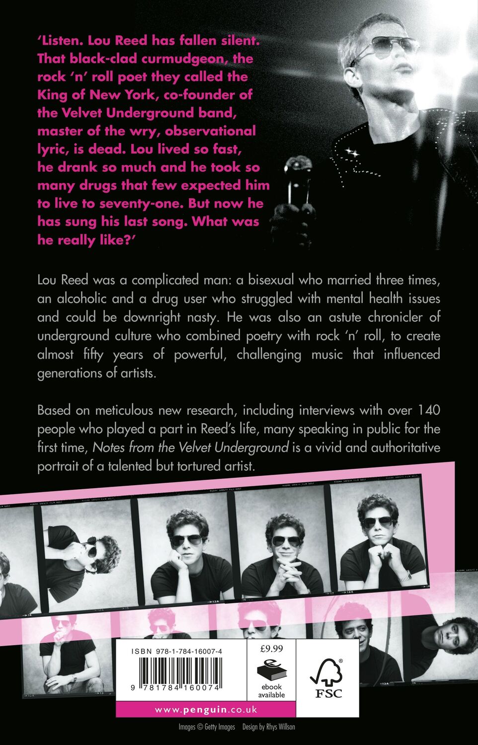 Rückseite: 9781784160074 | Notes from the Velvet Underground | The Life of Lou Reed | Sounes