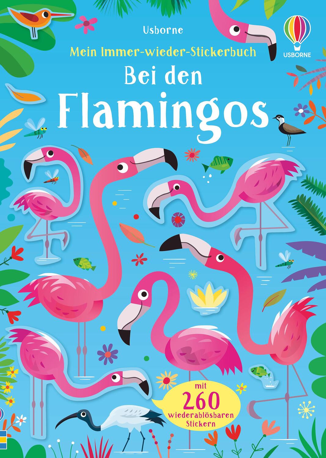 Cover: 9781789414356 | Mein Immer-wieder-Stickerbuch: Bei den Flamingos | Kirsteen Robson