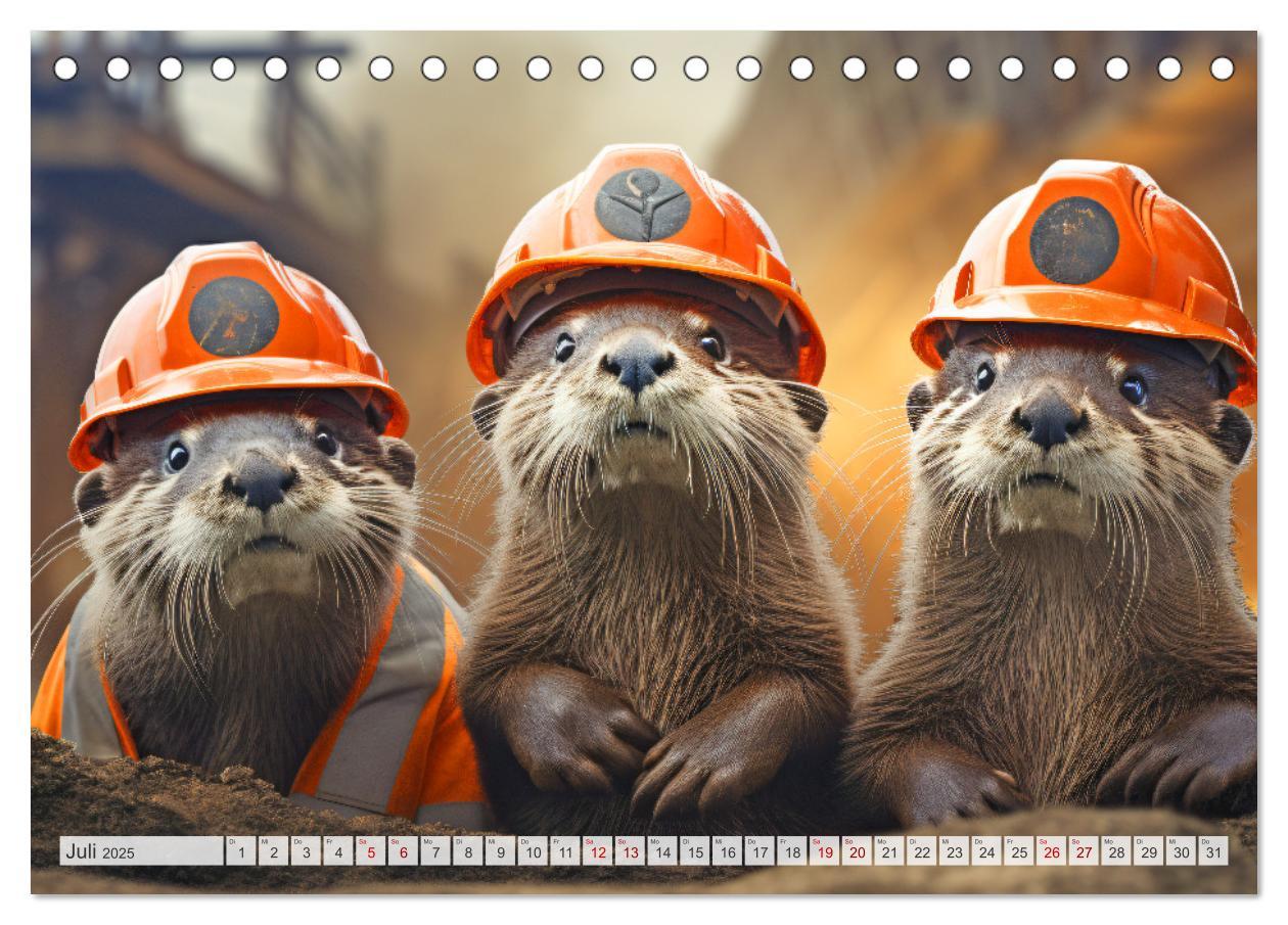 Bild: 9783383892721 | Otter bei der Arbeit (Tischkalender 2025 DIN A5 quer), CALVENDO...