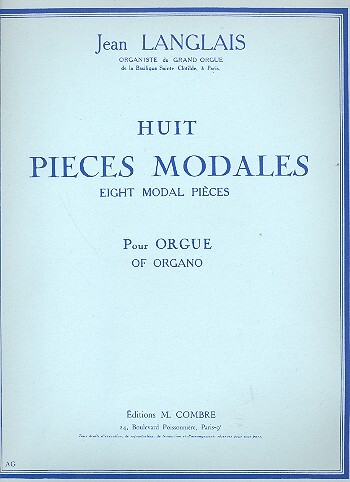 Cover: 9790230327633 | 8 pièces modales pour orgue | Jean Langlais | Buch | Combre Edition