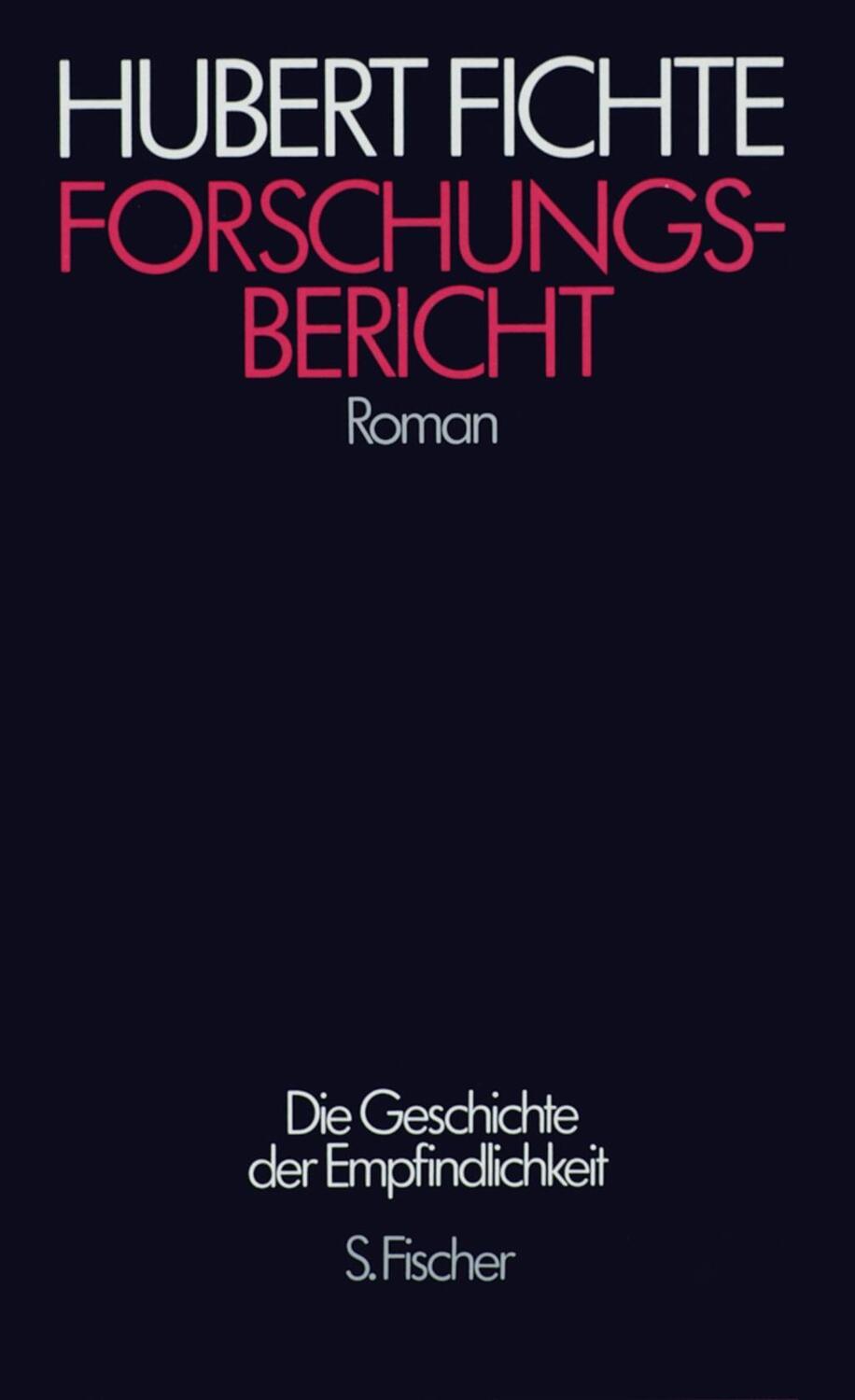 Cover: 9783100207227 | Forschungsbericht | Hubert Fichte | Buch | 157 S. | Deutsch | 1989