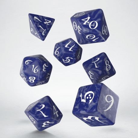 Cover: 5907699493319 | Classic RPG Cobalt &amp; white Dice Set | Classic RPG Dice | QWOCLE85