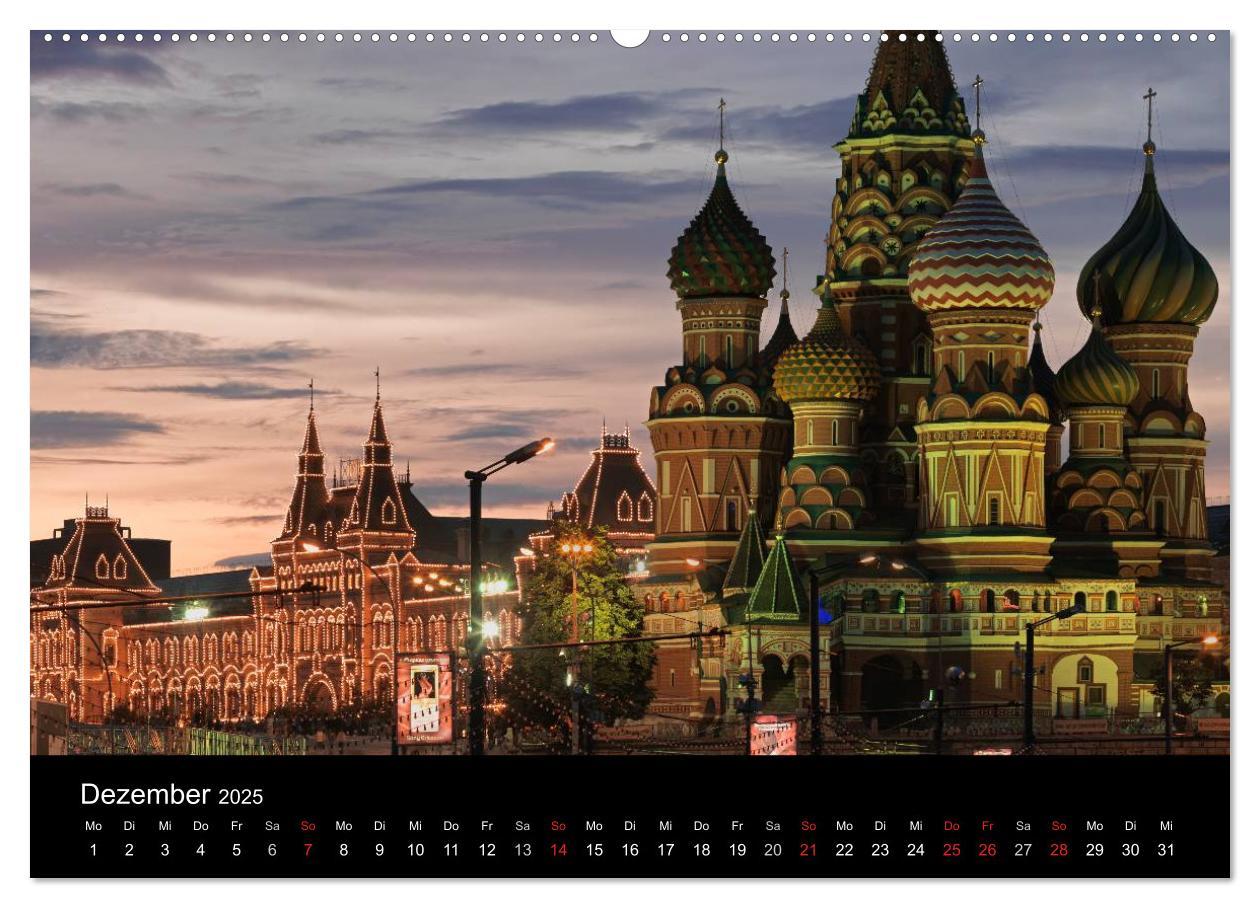 Bild: 9783435683659 | Moskau (Wandkalender 2025 DIN A2 quer), CALVENDO Monatskalender | 2025