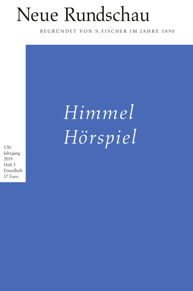 Cover: 9783108091194 | Neue Rundschau 2019/3 | Himmel Hörspiel | Michael Lentz (u. a.) | Buch