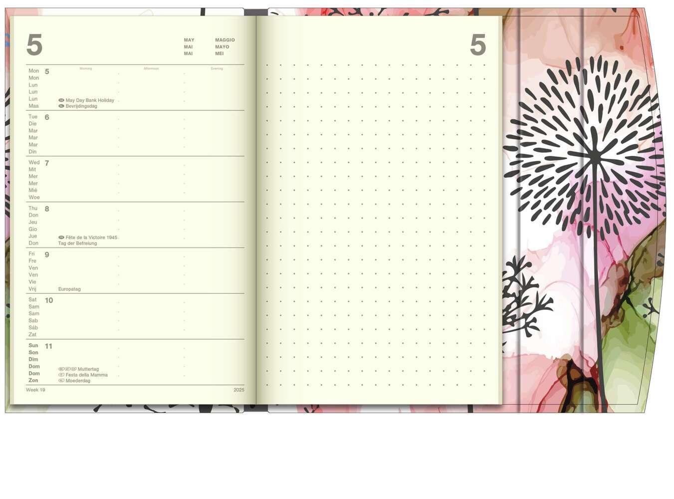 Bild: 4002725994578 | N NEUMANNVERLAGE - Flower Fantasy 2025 Diary, 10x15cm,...