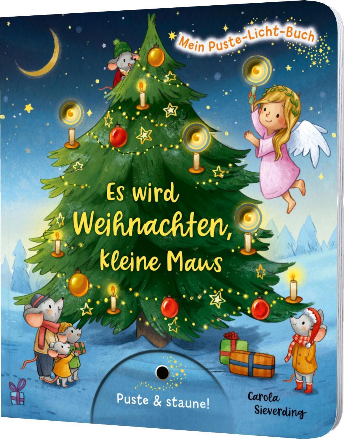 Cover: 9783480236534 | Mein Puste-Licht-Buch: Es wird Weihnachten, kleine Maus | Nömer | Buch