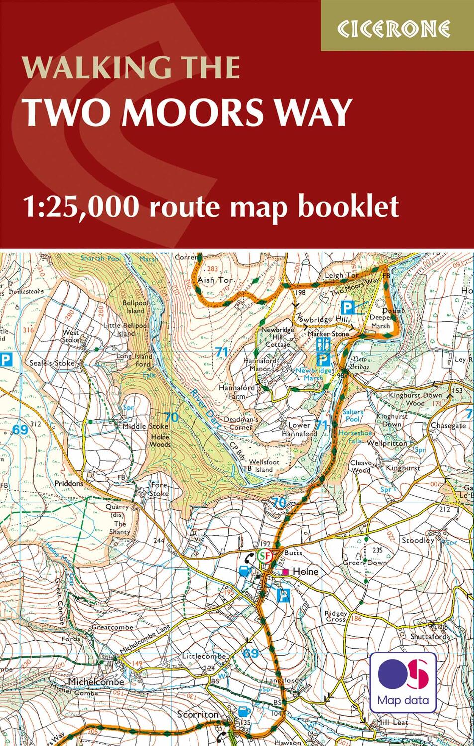 Cover: 9781786310071 | Two Moors Way Map Booklet | 1:25,000 OS Route Mapping | Sue Viccars
