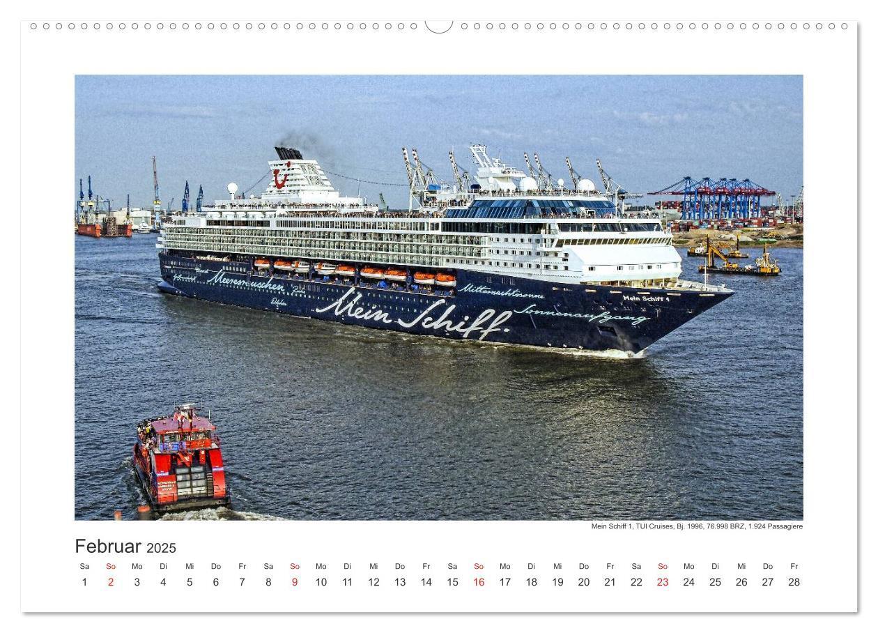 Bild: 9783435593248 | Kreuzfahrtschiffe Kurs Hamburg 2025 (Wandkalender 2025 DIN A2...