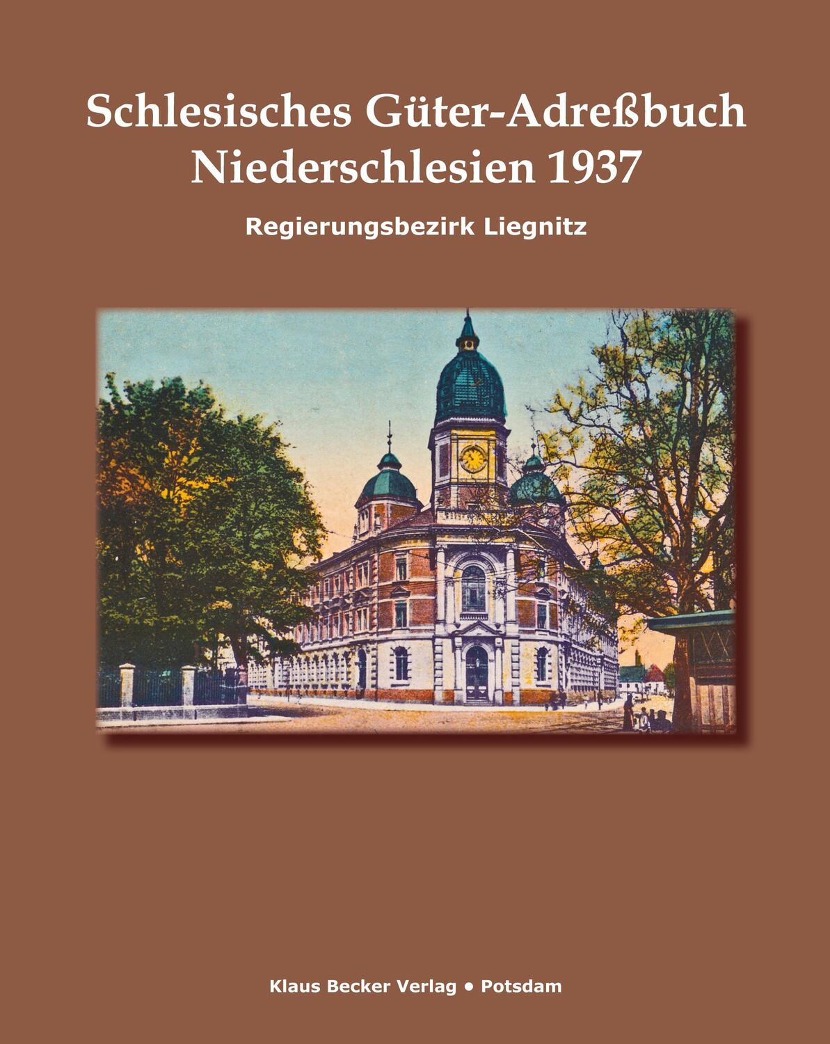 Cover: 9783883722443 | Schlesisches Güter-Adreßbuch, Niederschlesien, Regierungsbezirk...