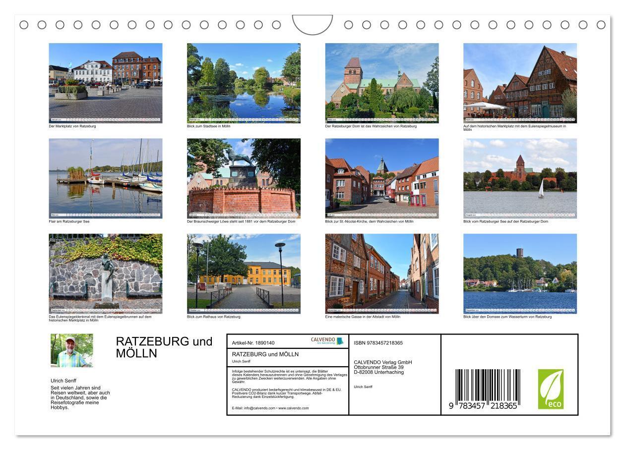 Bild: 9783457218365 | RATZEBURG und MÖLLN (Wandkalender 2025 DIN A4 quer), CALVENDO...