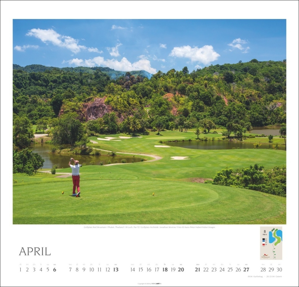 Bild: 9783839900314 | Golf Kalender 2025 | Kalender | Spiralbindung | 14 S. | Deutsch | 2025