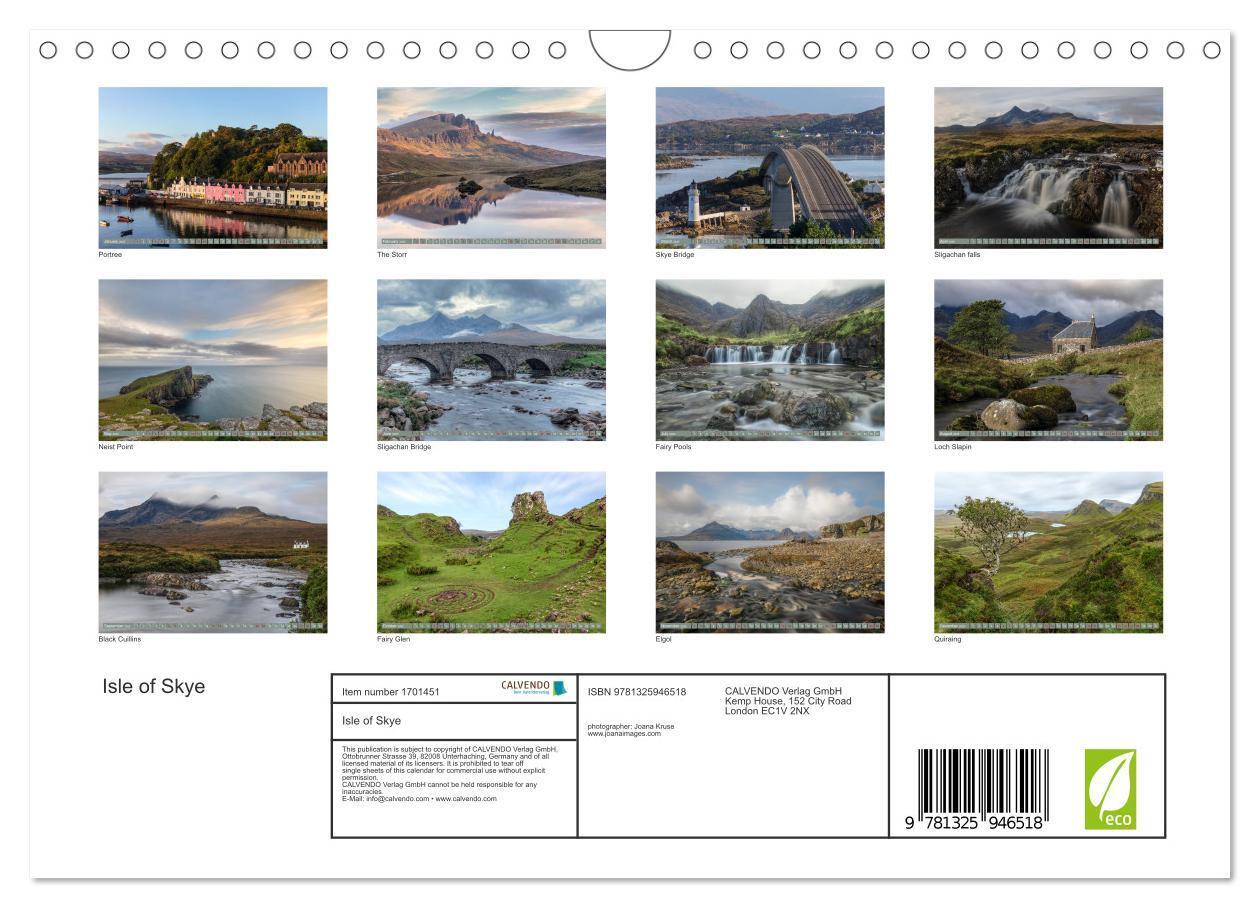 Bild: 9781325946518 | Isle of Skye (Wall Calendar 2025 DIN A4 landscape), CALVENDO 12...