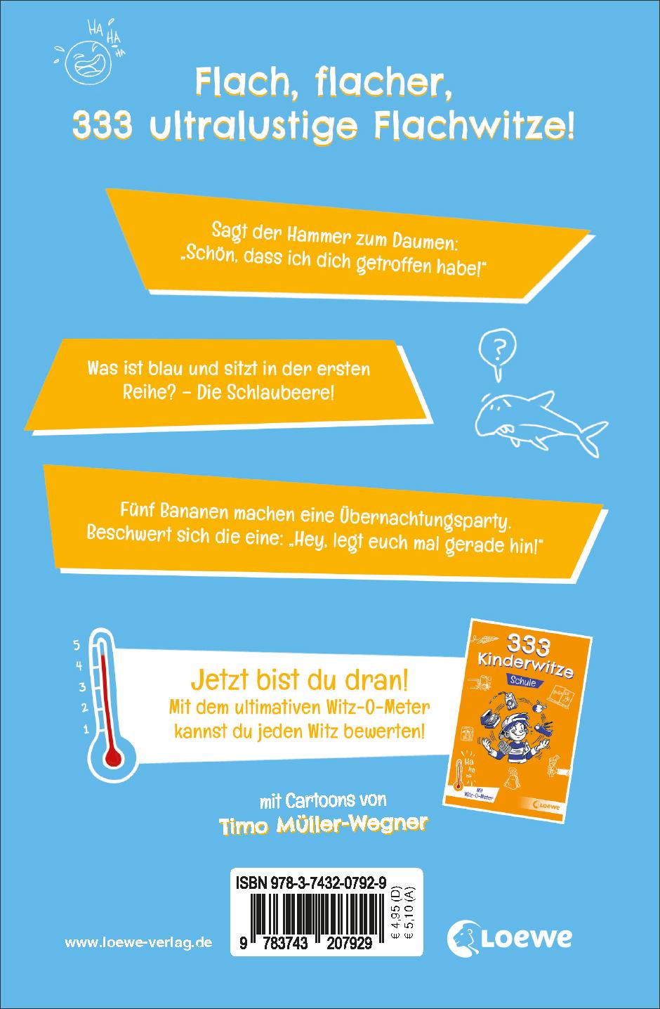 Rückseite: 9783743207929 | 333 Flachwitze | Sonja Fiedler-Tresp | Taschenbuch | 333 Kinderwitze