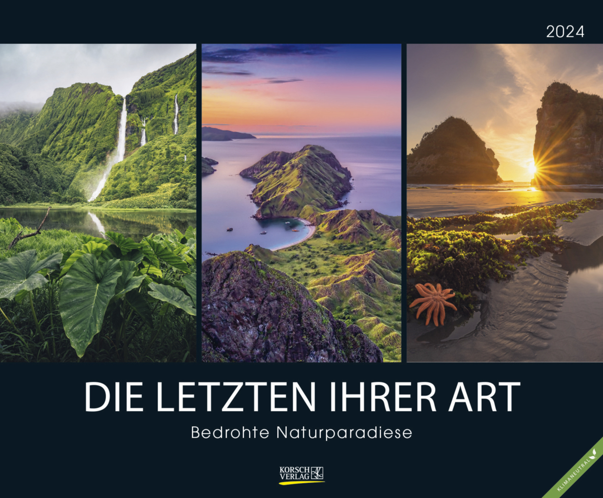 Cover: 9783731868590 | Bedrohte Naturparadiese 2024 | Korsch Verlag | Kalender | 14 S. | 2024