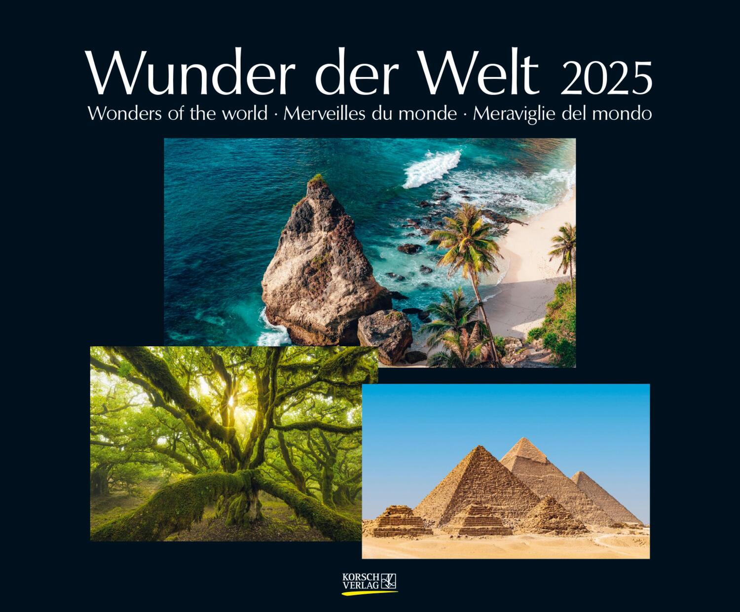 Cover: 9783731875888 | Wunder der Welt 2025 | Verlag Korsch | Kalender | Spiralbindung | 2025