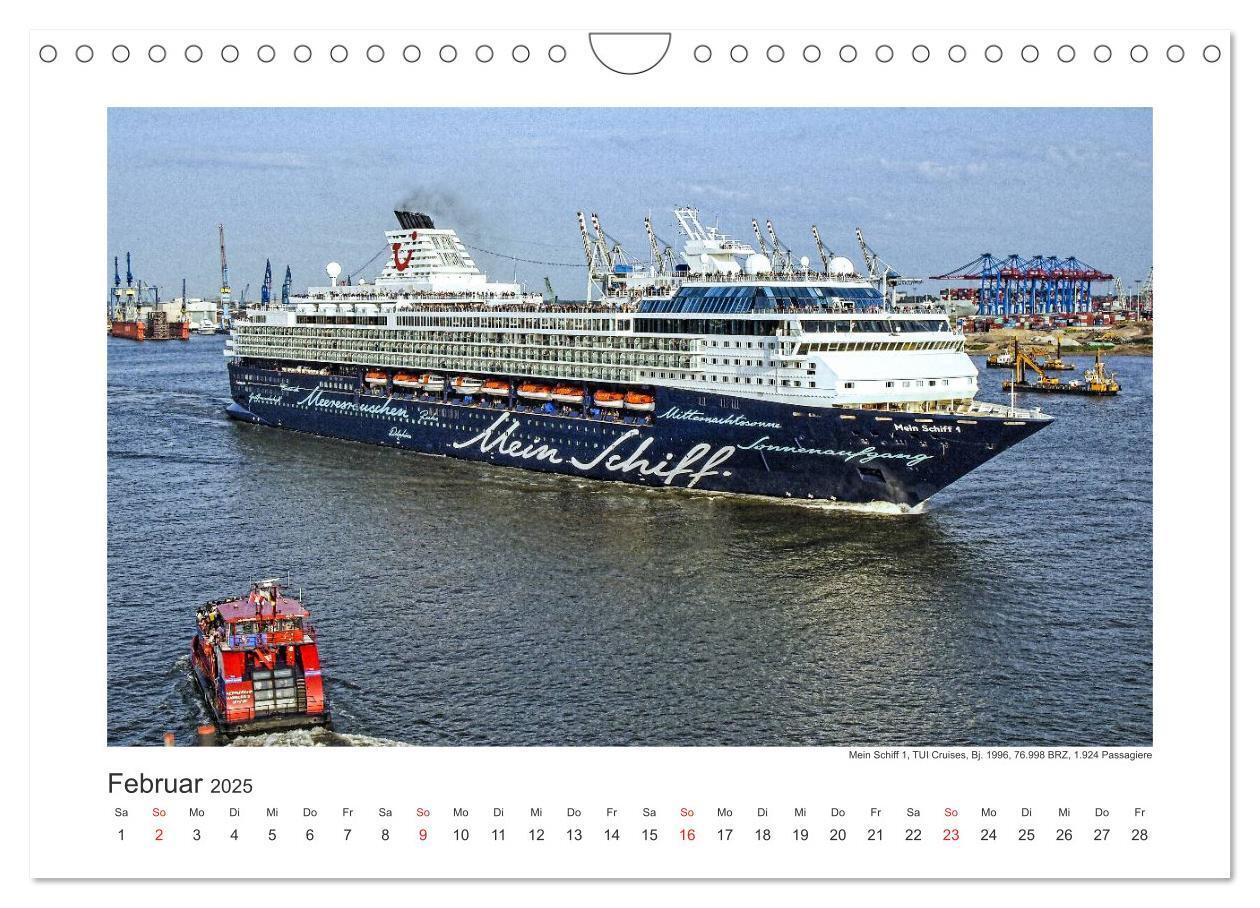 Bild: 9783435594238 | Kreuzfahrtschiffe Kurs Hamburg 2025 (Wandkalender 2025 DIN A4...