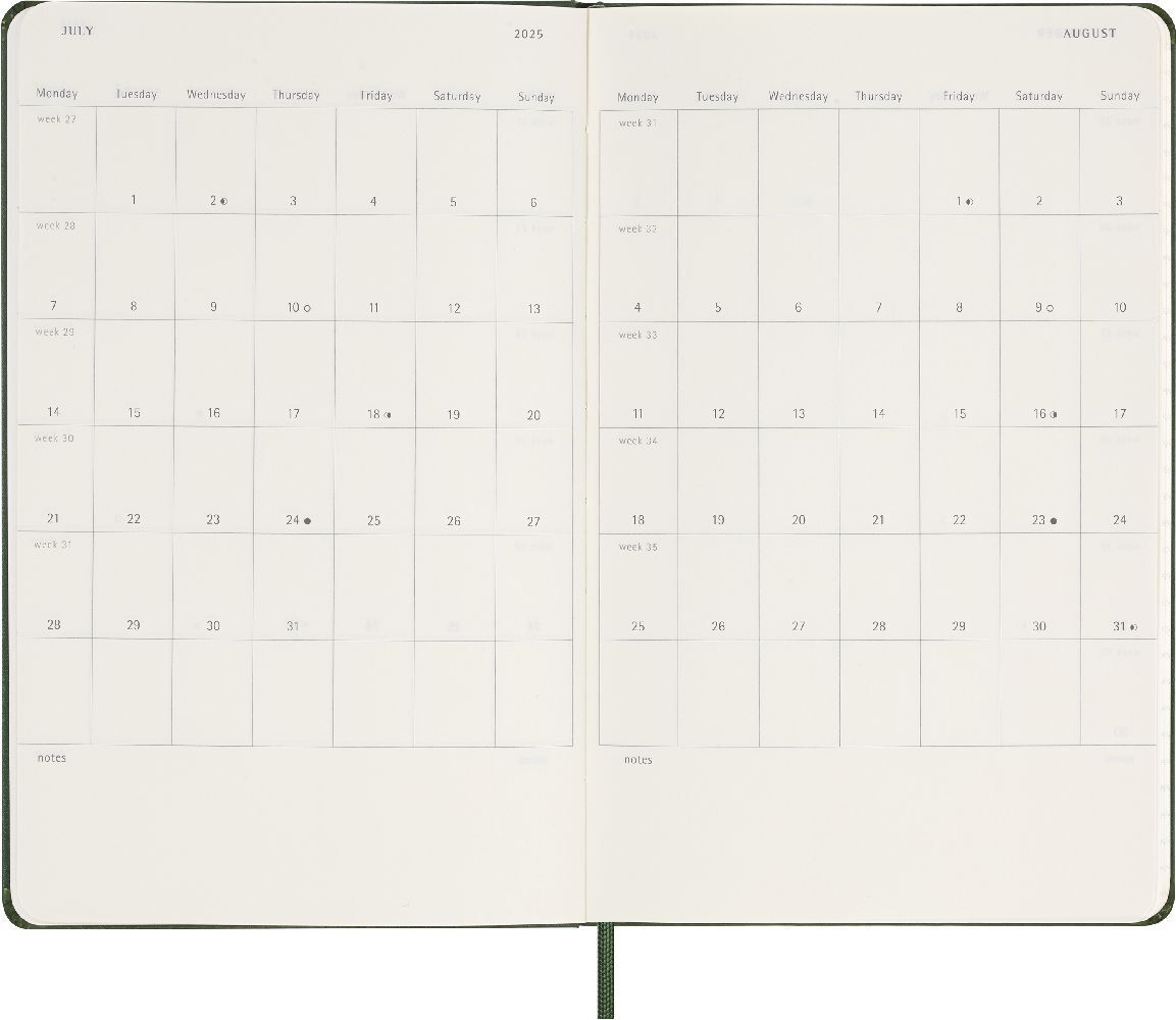 Bild: 8056999270766 | Moleskine 12 Monate Tageskalender 2025, Large/A5 | Buch | 400 S.