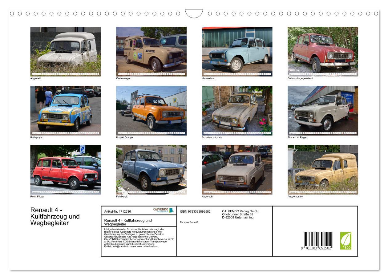 Bild: 9783383893582 | Renault 4 - Kultfahrzeug und Wegbegleiter (Wandkalender 2025 DIN A3...