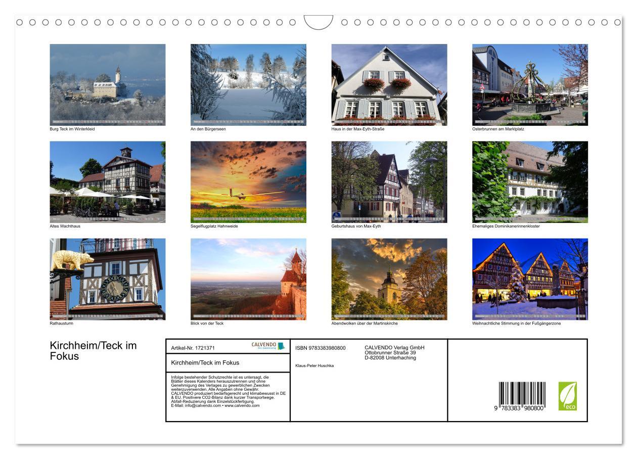 Bild: 9783383980800 | Kirchheim/Teck im Fokus (Wandkalender 2025 DIN A3 quer), CALVENDO...