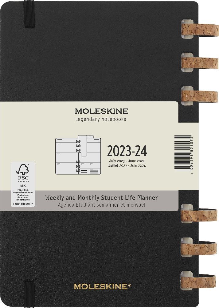 Bild: 8056598858075 | Moleskine 12 Monats Studienplaner mit Spiralbindung 2023/2024,...