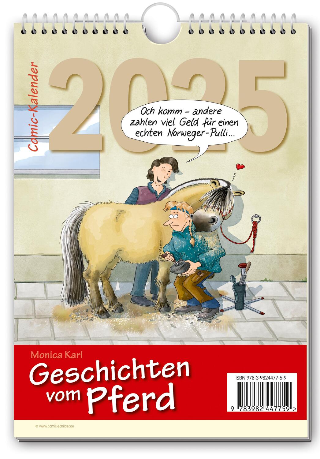 Cover: 9783982447759 | Geschichten vom Pferd 2025 | Comic-Kalender | Monica Karl | Kalender