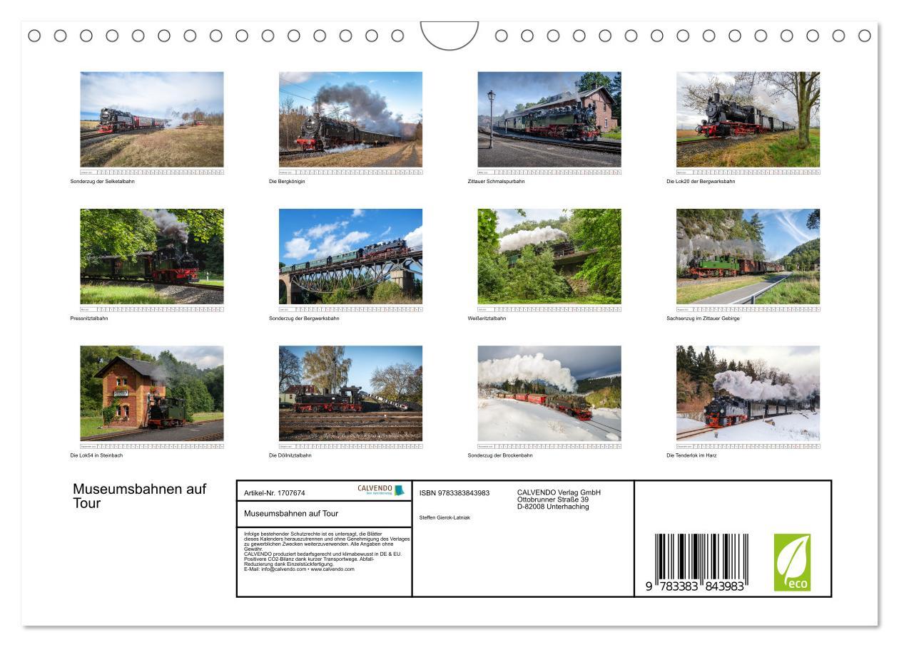 Bild: 9783383843983 | Museumsbahnen auf Tour (Wandkalender 2025 DIN A4 quer), CALVENDO...