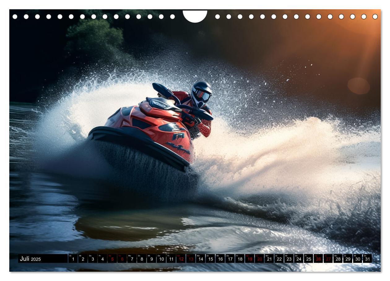 Bild: 9783383869860 | Jetski Power (Wandkalender 2025 DIN A4 quer), CALVENDO Monatskalender